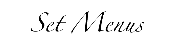 set menus